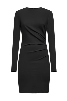 Klänning med draperade ärmar