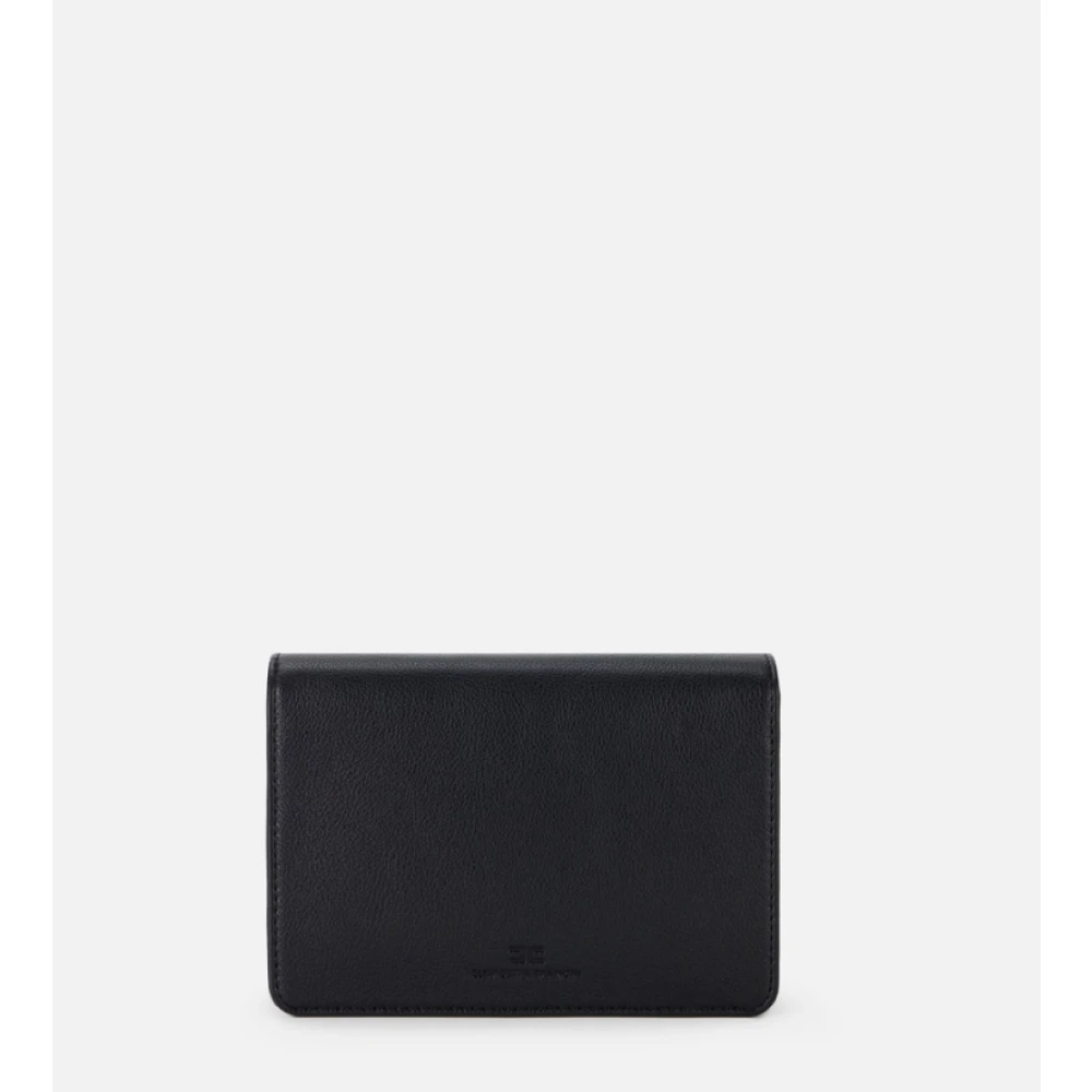 Elisabetta Franchi Zwarte schoudertas met gouden ketting Black Dames