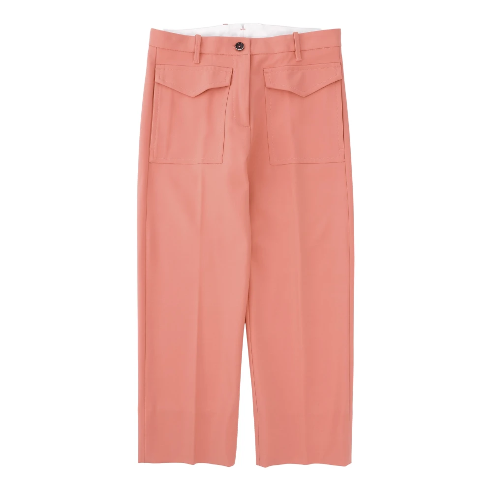 Nine In The Morning Cropped Trousers Red Dames