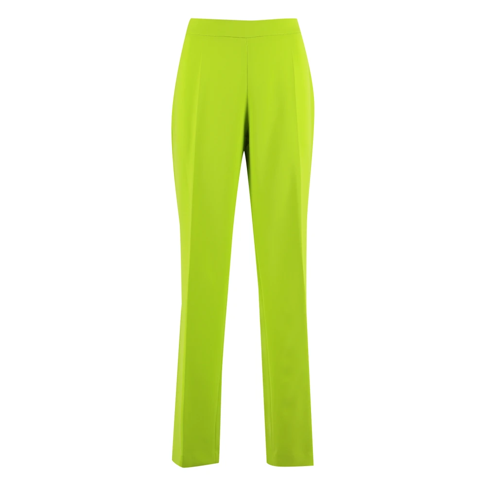 Clips Broek met Hoge Taille en Elastische Tailleband Green Dames