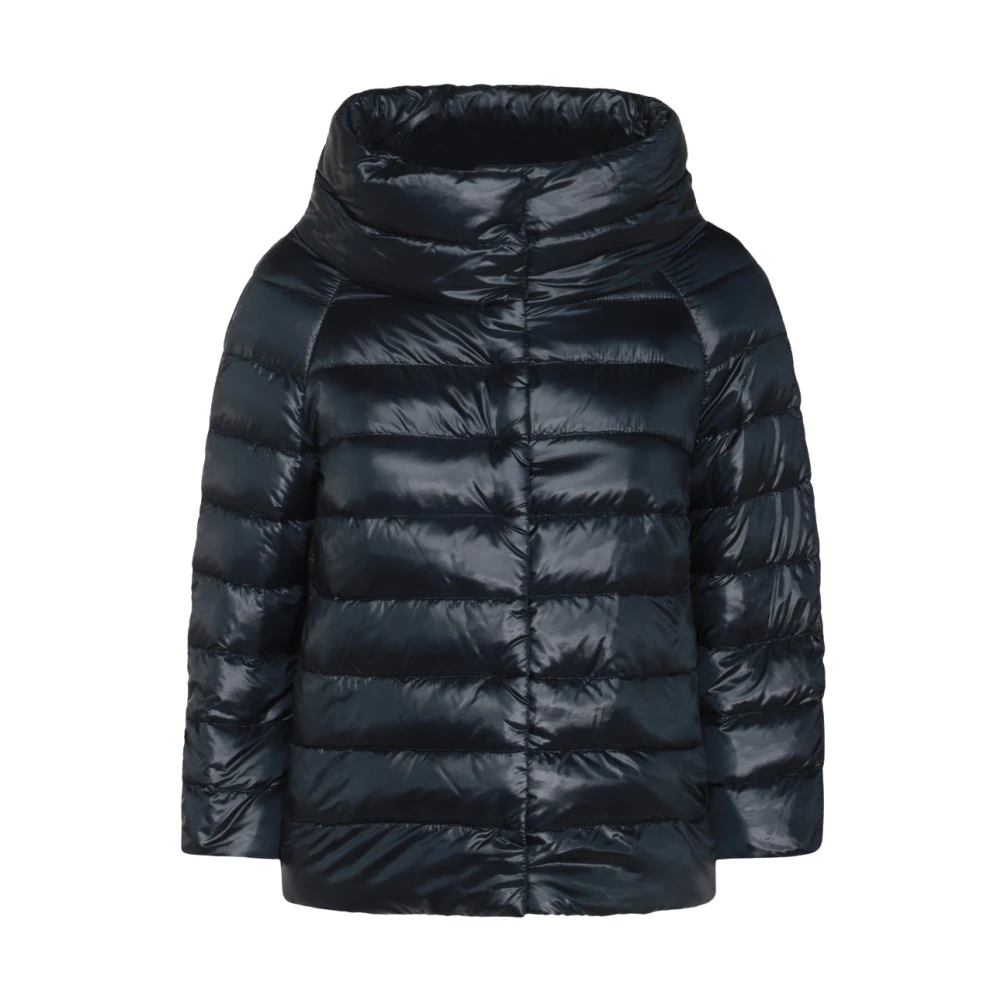 Herno Women's Blue Down Jackets, S, Navy Sofia Down Jacket