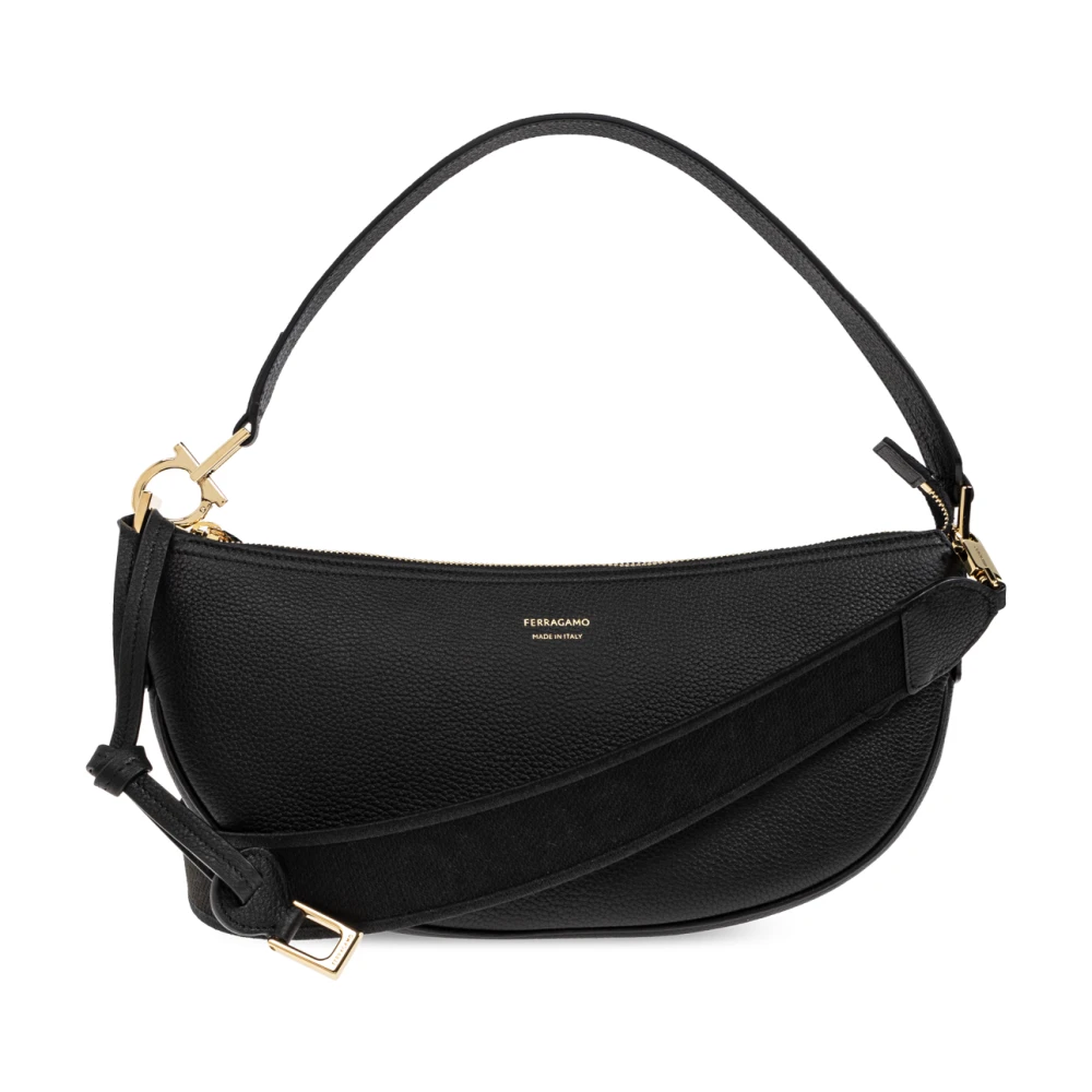 Salvatore Ferragamo Schoudertas maat XS Black Dames