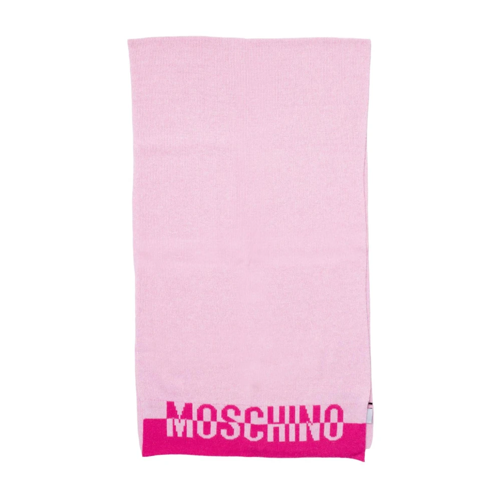 Moschino Roze Wolmix Sjaal Pink Dames