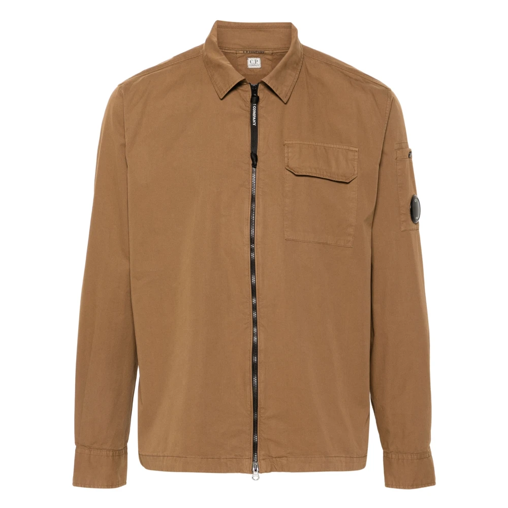 C.P. Company Bruine Jacks met Lenszak Brown Heren