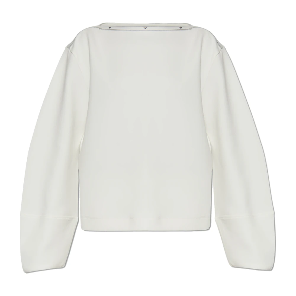 Emporio Armani Sweatshirt met logo White Dames