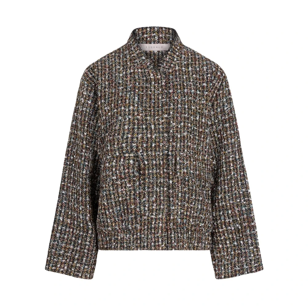 Esqualo Zwarte Tweed Bomberjack Black Dames