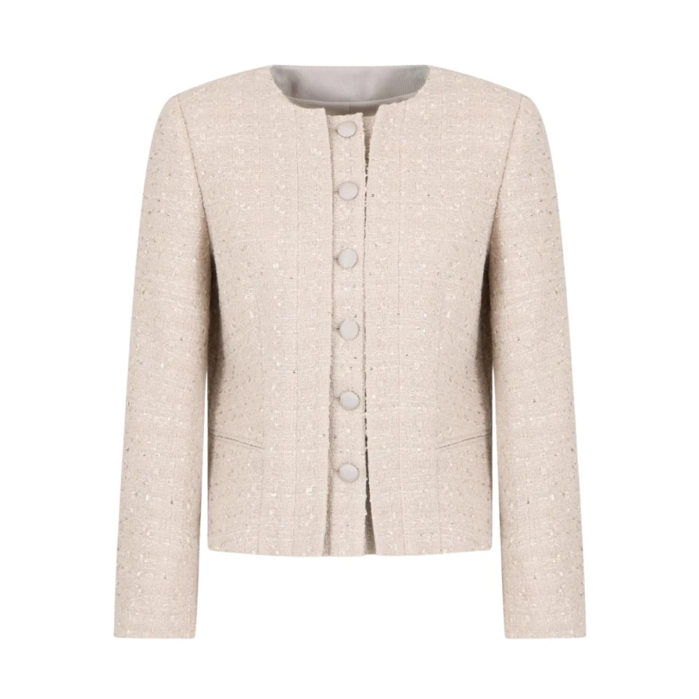 Emporio Armani Stijlvolle Jassen en Blazers Beige Dames