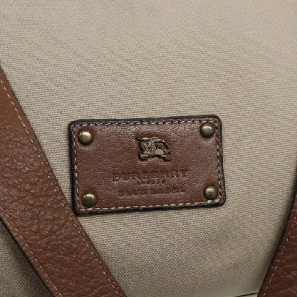 Burberry Vintage Pre-owned Canvas shoulder-bags Beige Dames