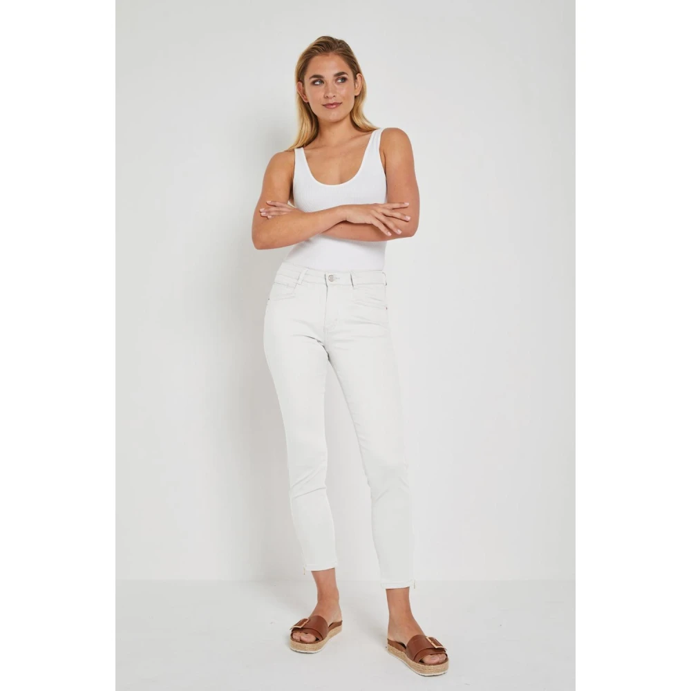 Parami Para Mi broek Color Denim 28 Inch Amber 005003 002 White Dames