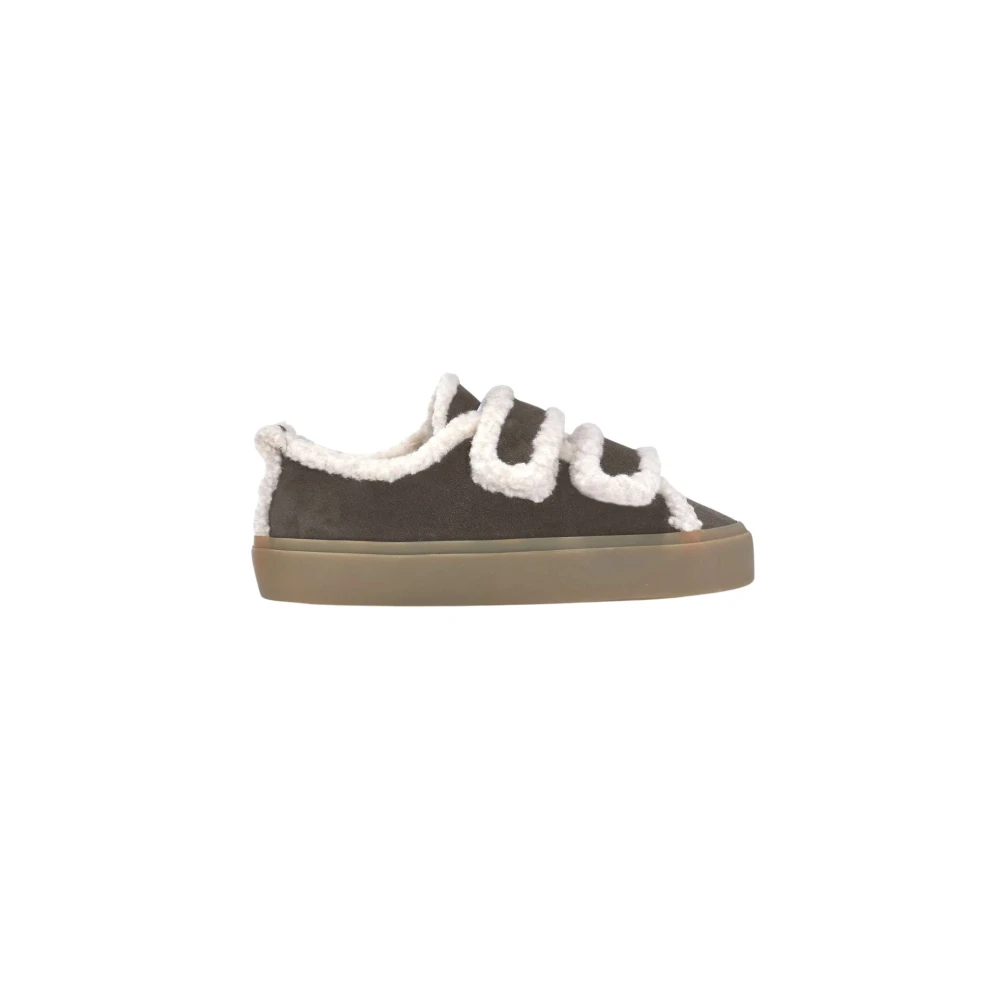 Inuikii Shearling Low Velcro - Dark Brown - Female - Sneakers - Brown - 7 Uk - Shoes