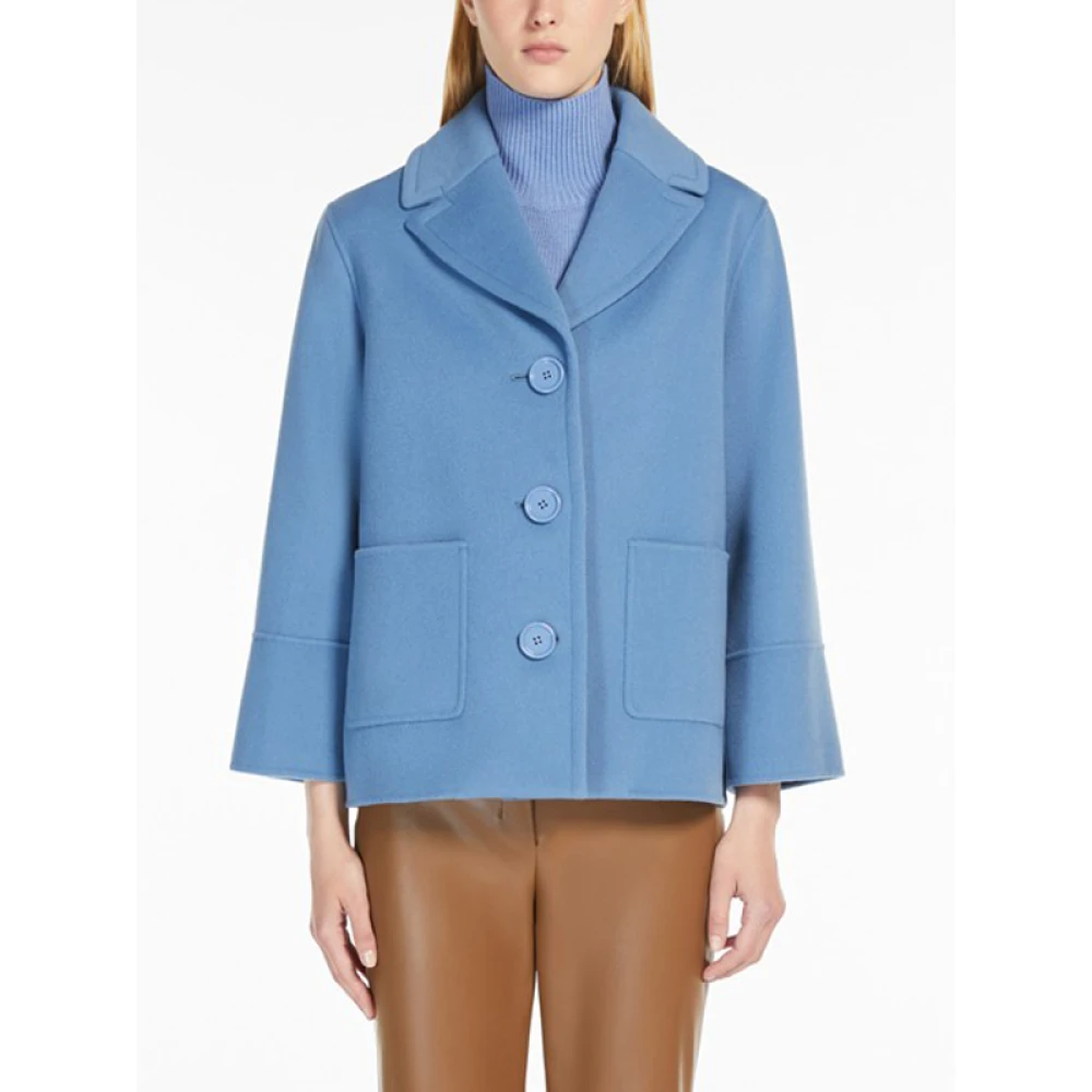 Max Mara Wollen jas Windsor stijl Blue Dames