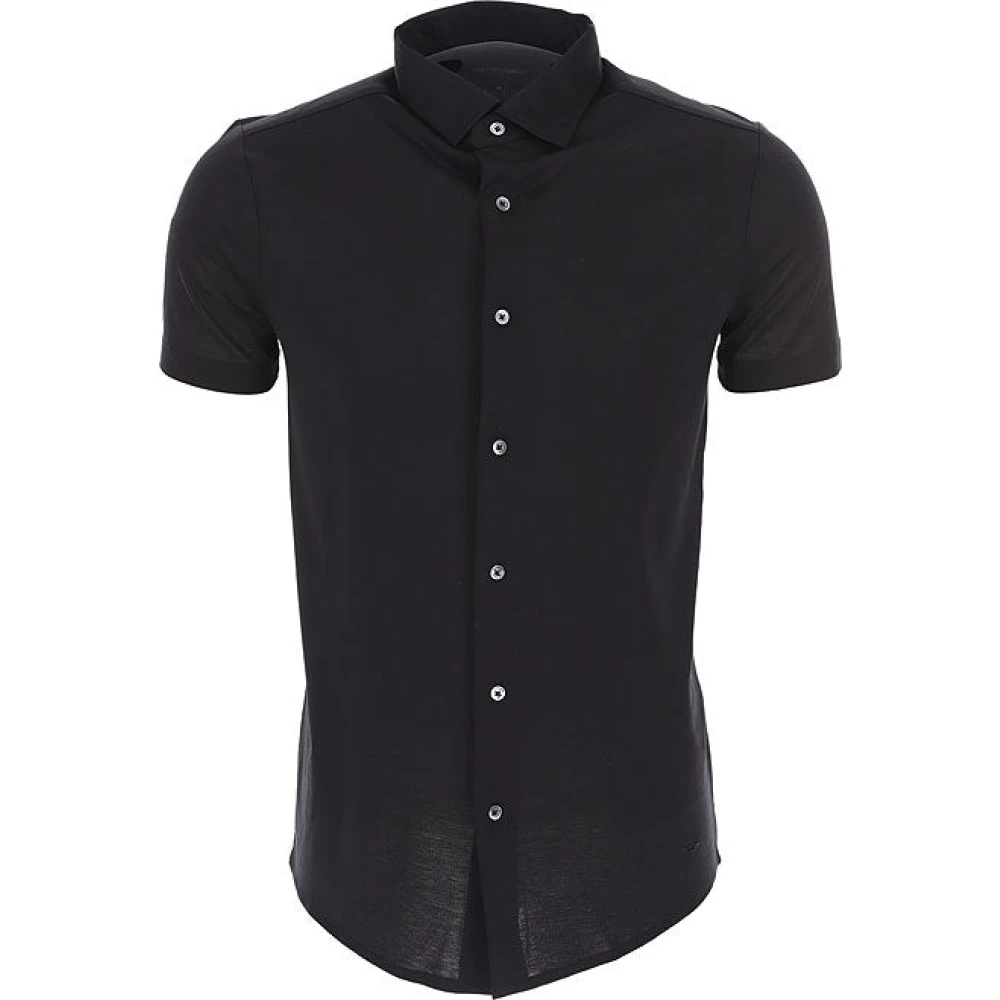 Emporio Armani Zwarte Noos Heren T-Shirt Polo Stijlvol en Comfortabel Black Heren