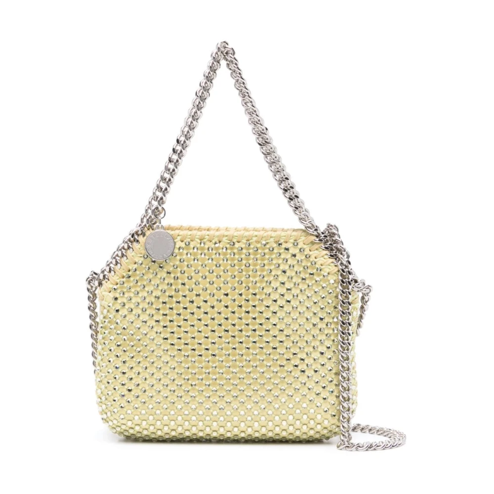 Stella Mccartney Mini Falabella Mesh Detail Tas Yellow Dames