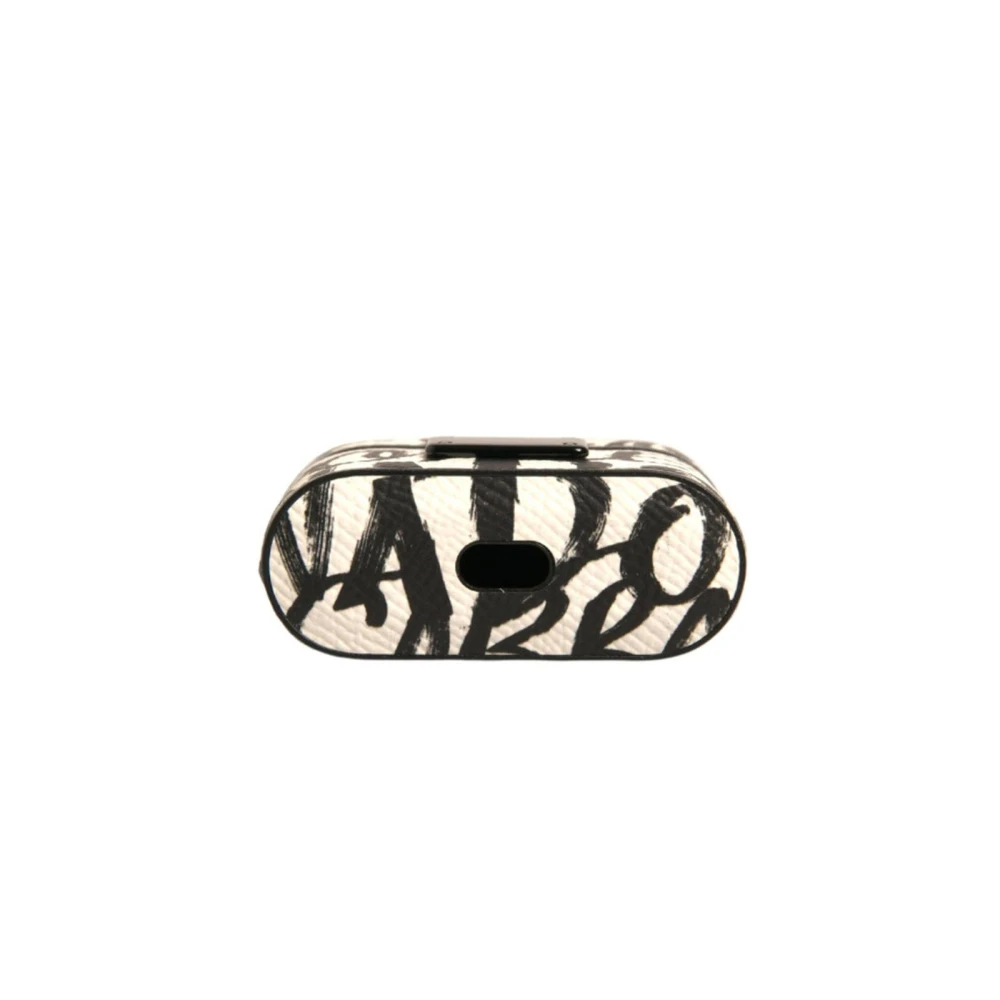 Dolce & Gabbana Scribble Embossed Logo AirPods Hoesje White Heren
