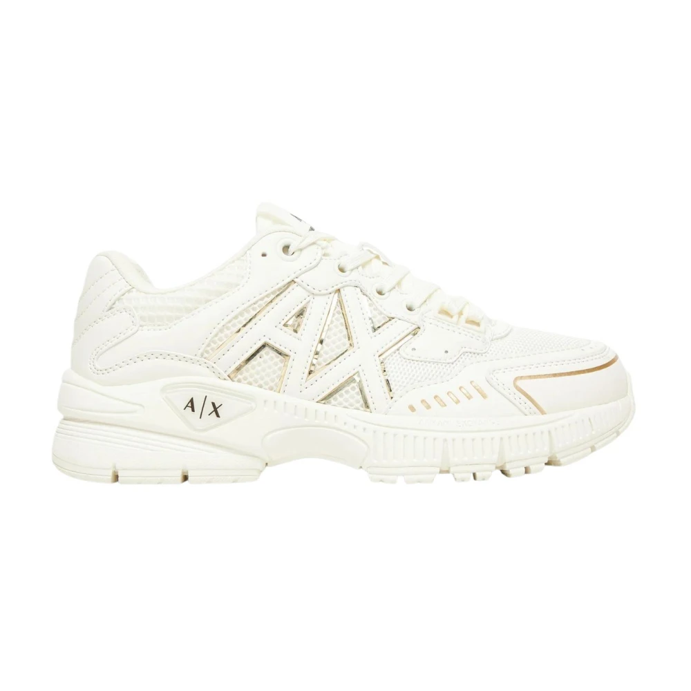 Armani Exchange Femme Blanc Chaussures, Taille: 38 Eu Baskets