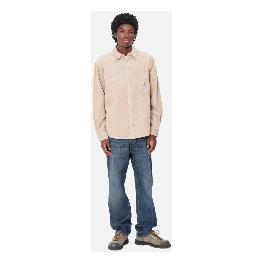 Carhartt WIP Relaxte Rechte Pijp Denim Broek Blauw Blue Heren