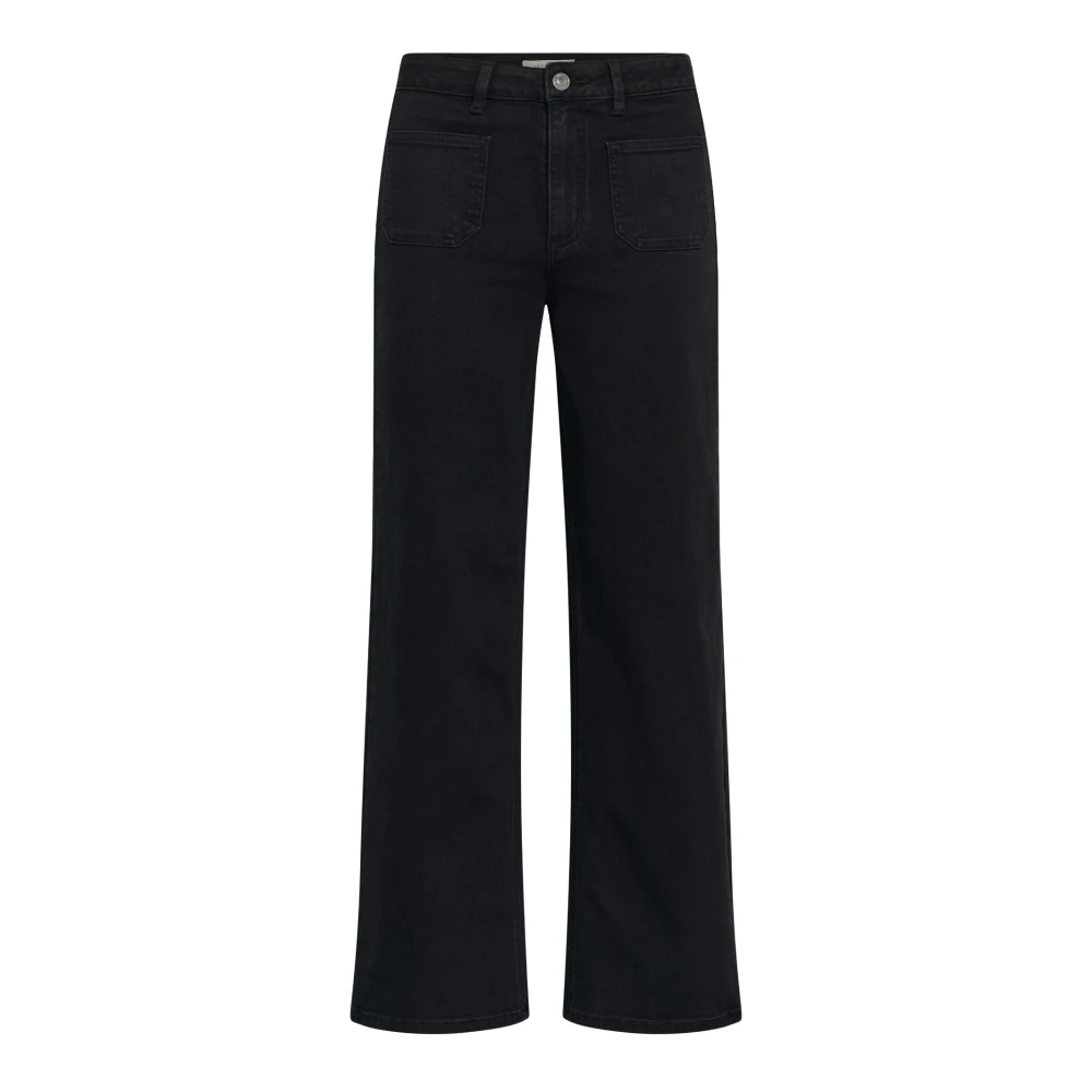Kaffe Donna Noir Jeans A Gamba Larga Kabrook - Immagine 2