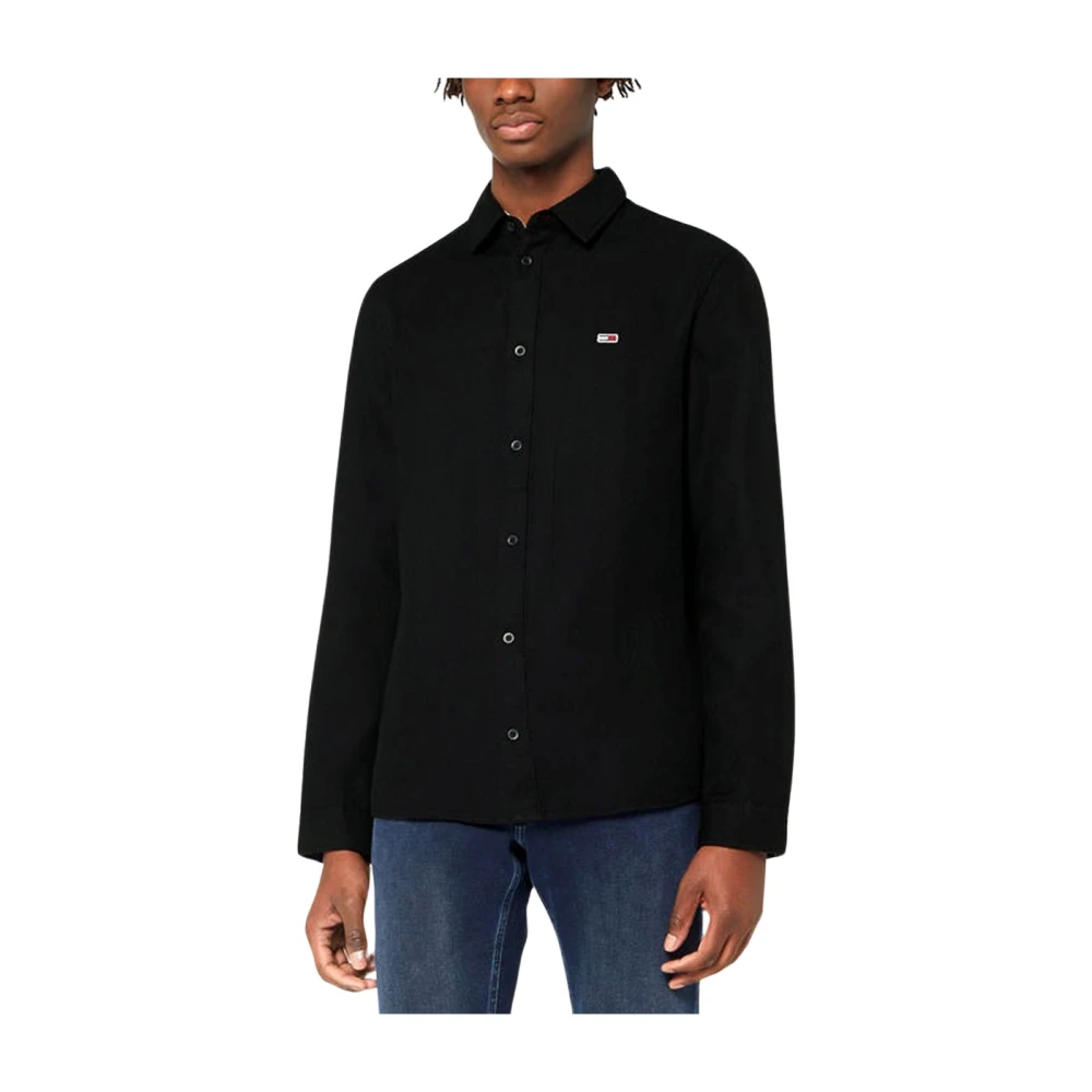 Tommy Jeans Lange mouwen shirt Black Heren