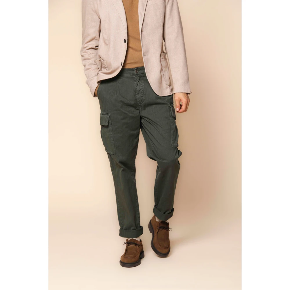 Mason's Cargo Broek met Relaxte Pasvorm Groen Biscuit Green Heren