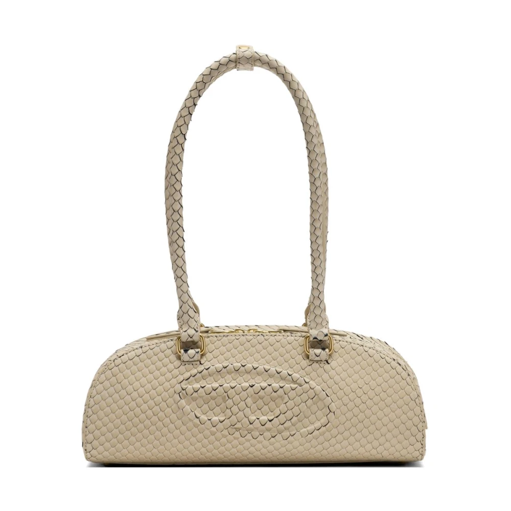 Diesel Women's Beige 1Dr Dome-Elongated Bowling Bag