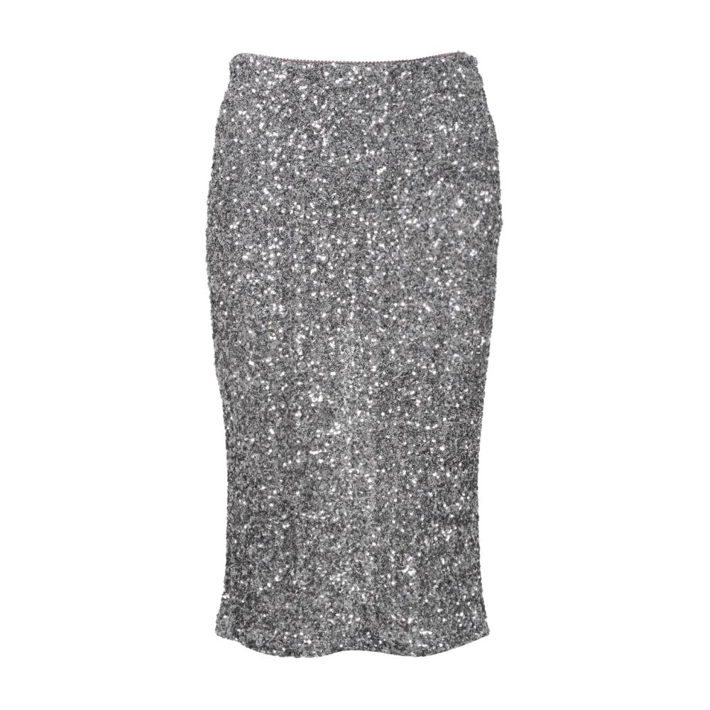 Aniye By Pailletten Wikkelrok Zilver Gray Dames