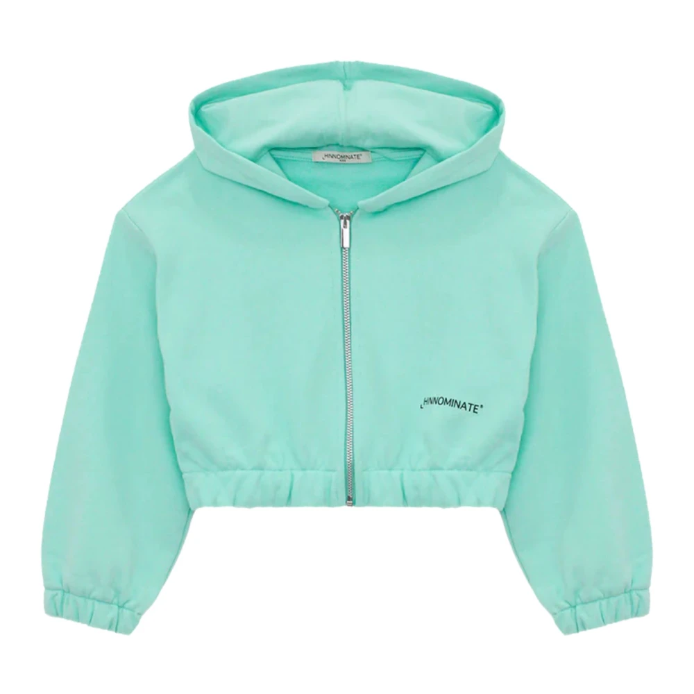 Hinnominate Grön Cropped Hoodie Tröja Green, Flicka