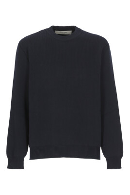 pull-en-coton-bleu-avec-logo-brode