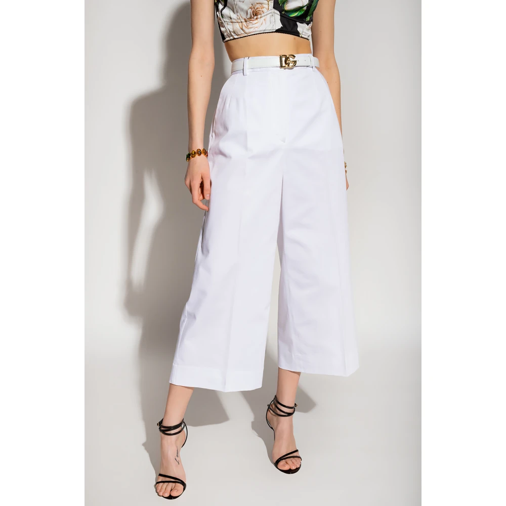 Dolce & Gabbana Hoge taille culottes White Dames