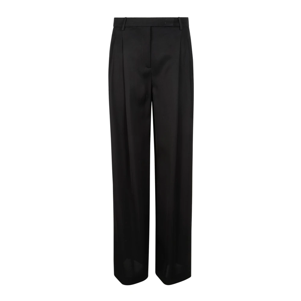 Eleventy Women's Black Double-Pleat Trousers - Wide Trousers - Xs - Trousers