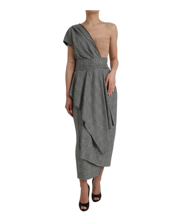 robe-a-epaule-denudee-prince-of-wales-check-drapee
