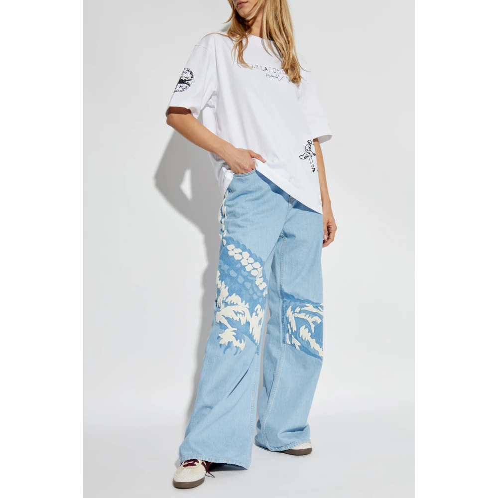 Lacoste Jeans met logo Blue Dames