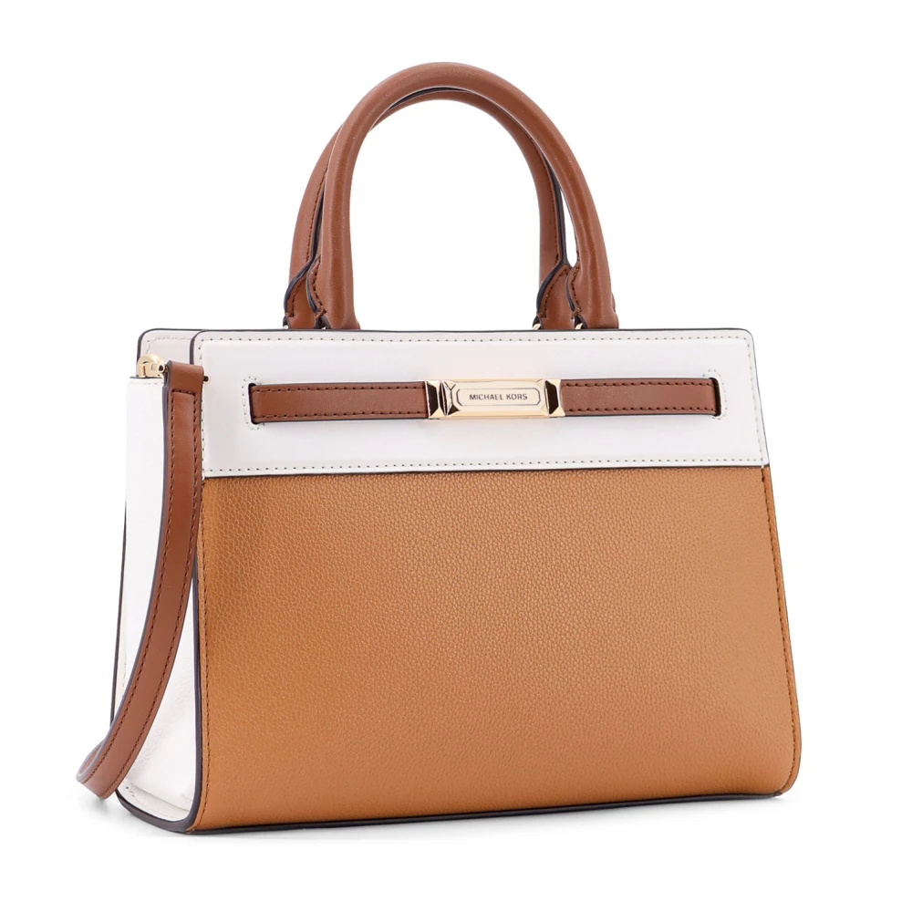 Michael Kors Leren handtas met frontlogo Brown Dames