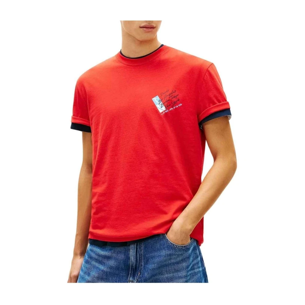 Tommy Hilfiger Men's Red T-Shirts, Xl, T-Shirts