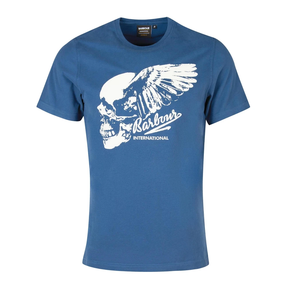 Barbour Vantage Graphic-Print T-Shirt Blue Heren