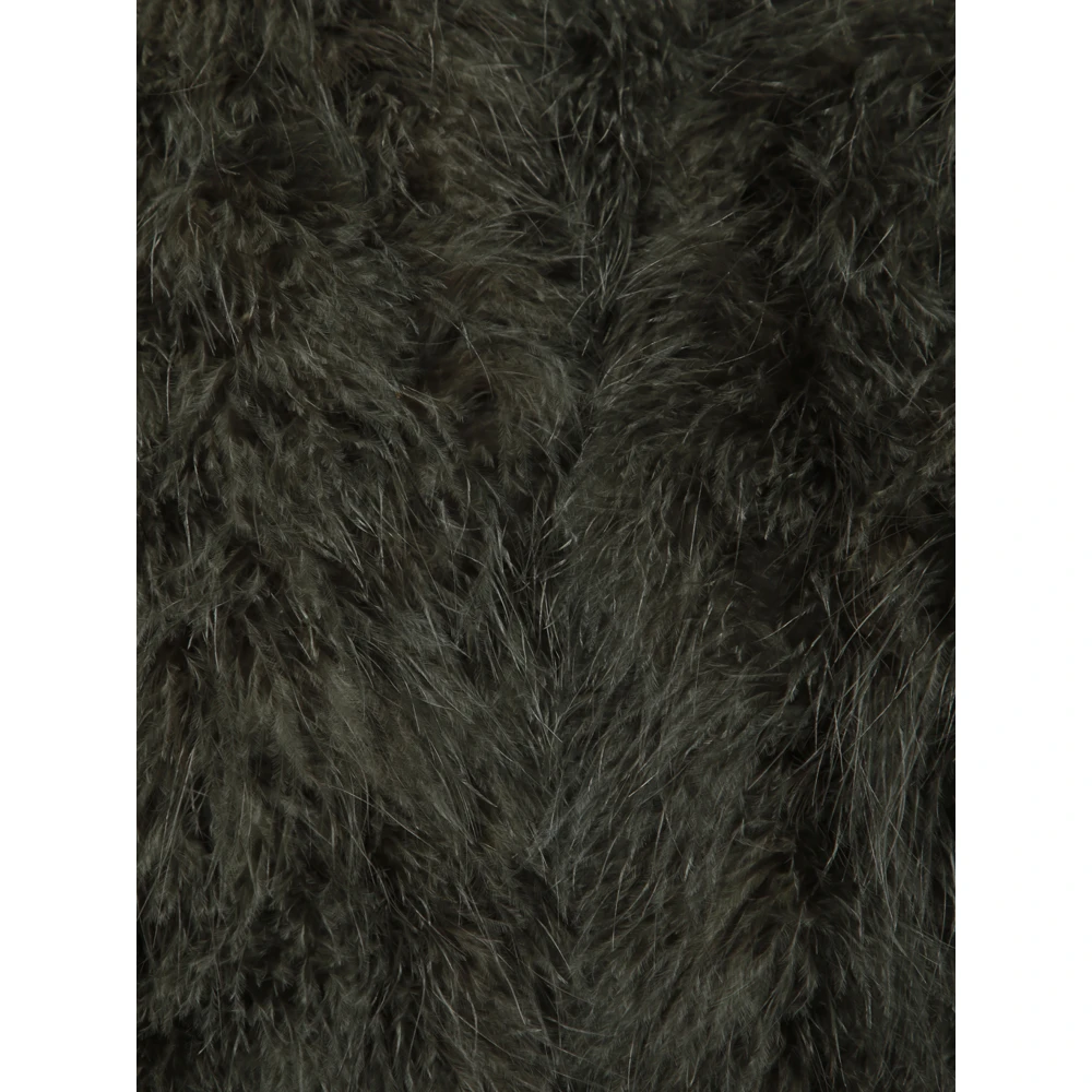 Yves Salomon Groene Bontjas Winterstijl Green Dames