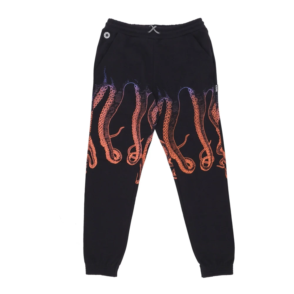 Octopus Men's Black Gradient Joggers Fleece Tracksuit - Sweatpants - S - Trousers