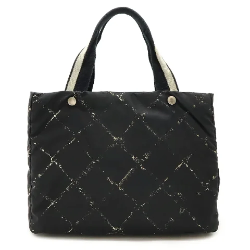 Chanel Vintage Pre-owned Canvas shoulder-bags Black Dames