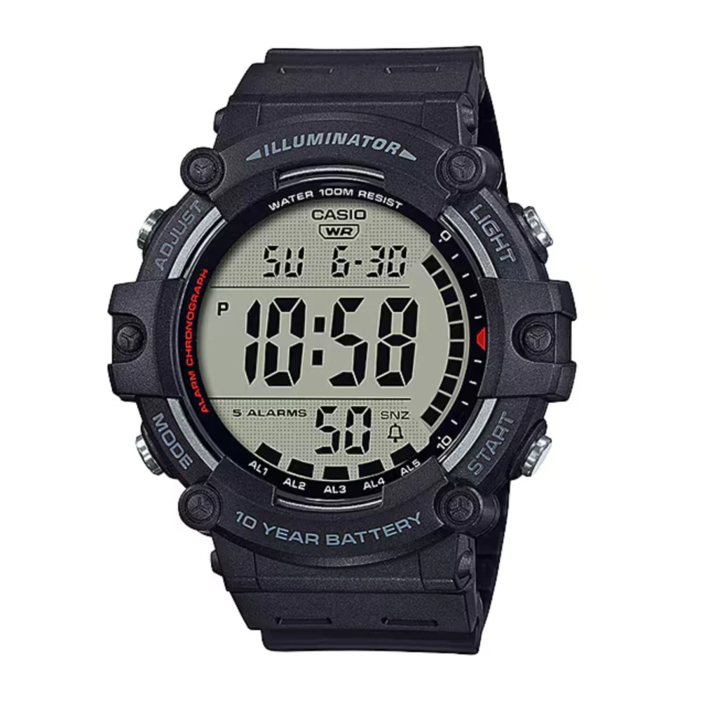 Casio - COLL Sports Armbanduhr AE-1500WH-1AVEF - Herren Uhr - Wasserdicht - Digital - Mit Stahlband - Schwarz - Bild 11
