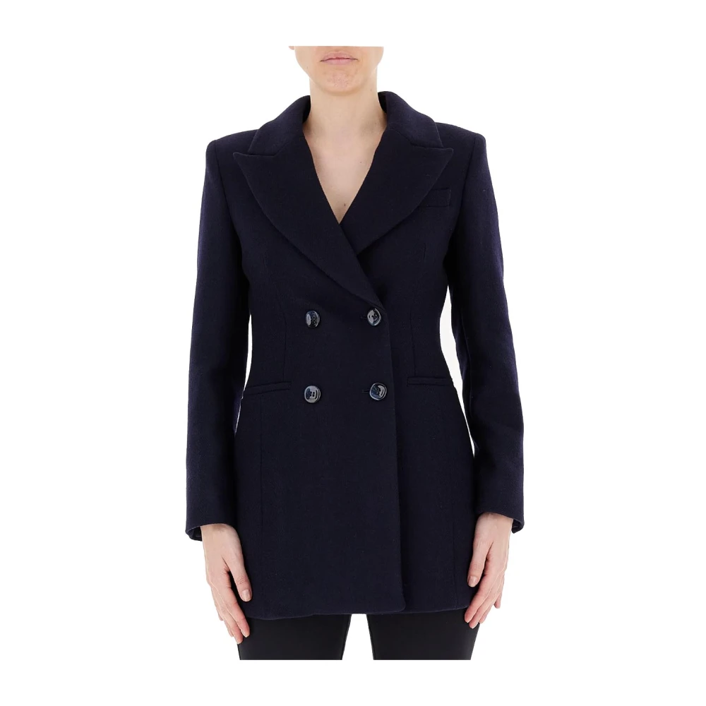 Pennyblack Wollen double-breasted jas met kraag Black Dames
