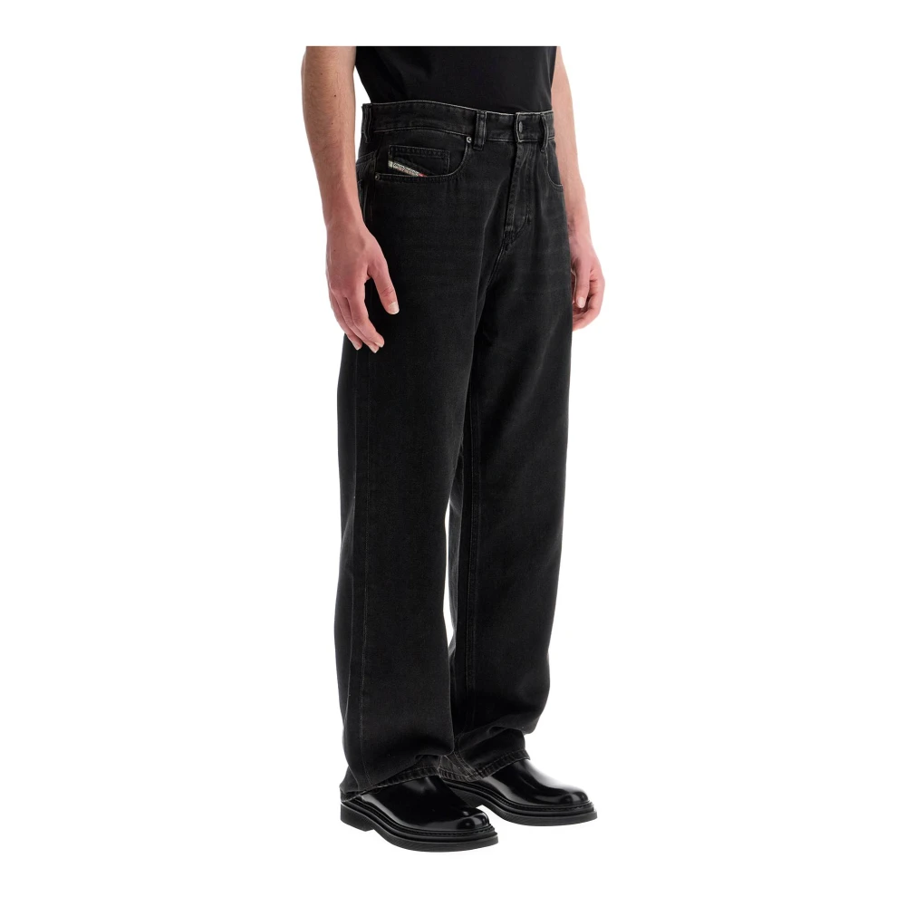 Diesel Wijde jeans voor tijdloze elegantie Black Heren