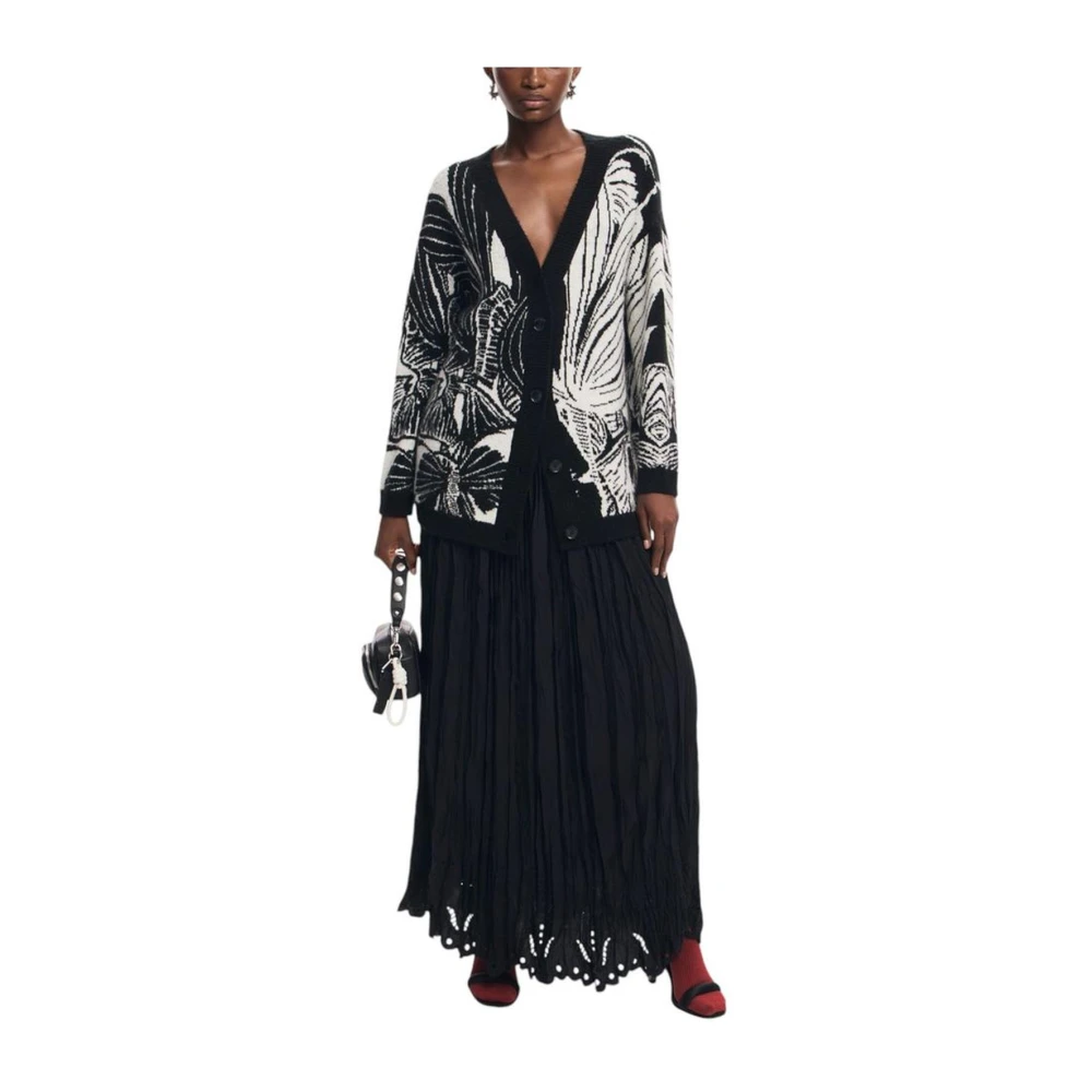 Desigual Zwarte Gebreide Vest Dames Herfst Winter Collectie Black Dames