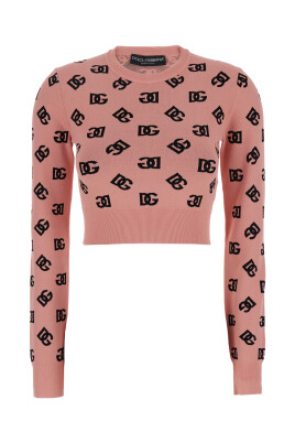 pull-crop-rose-avec-logo-imprime-femme
