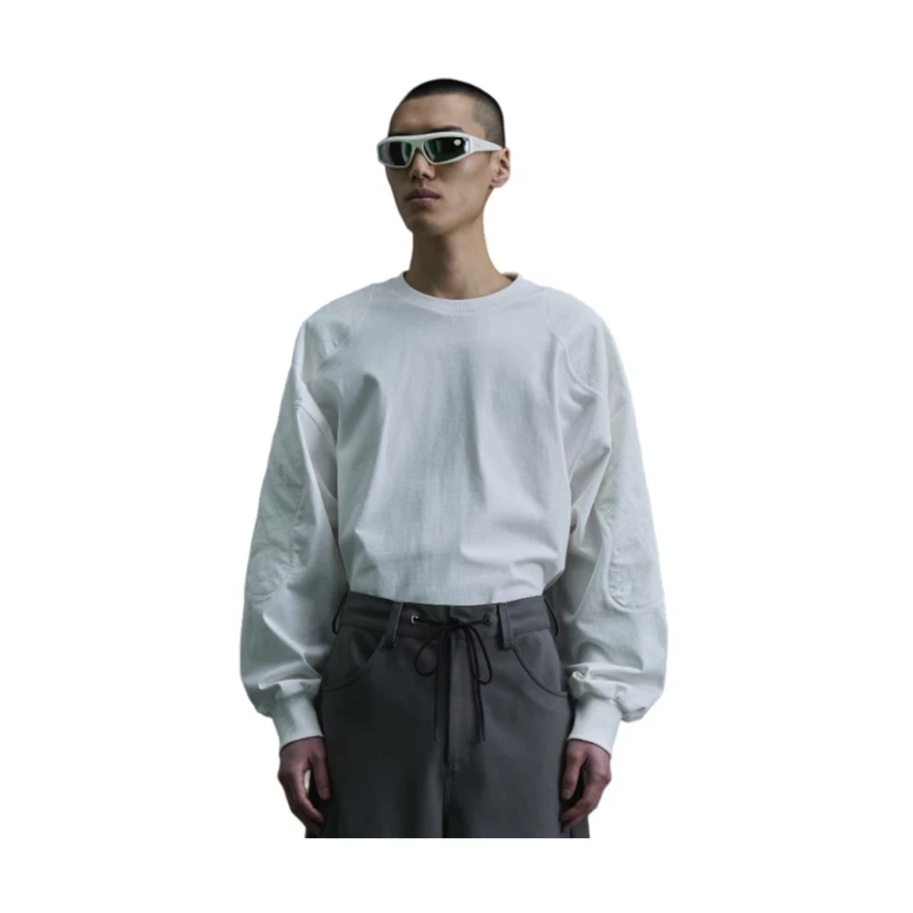 A.a. Spectrum Wit Langemouw Katoenen T-shirt White Heren