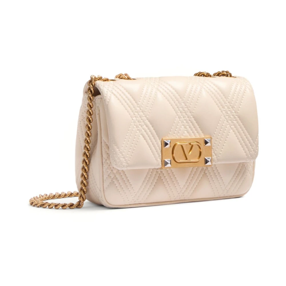 Valentino Garavani Witte Schoudertas Elegant en Functioneel Beige Dames