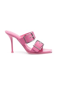 Rosa Sandalen mit Schnallen-Detail