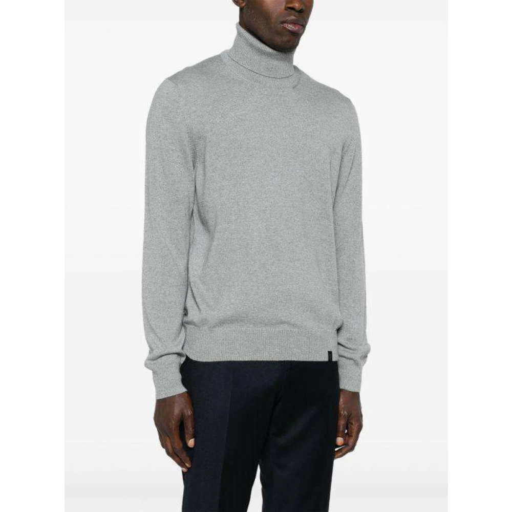 Fay Stijlvolle Gebreide Top Gray Heren