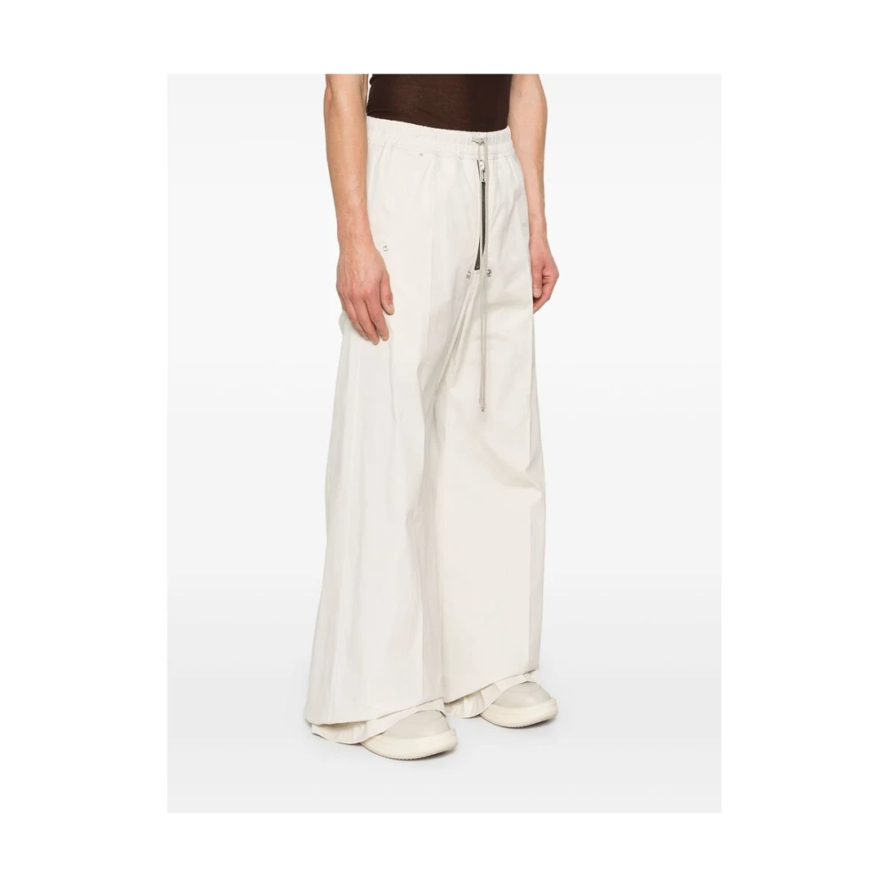 Rick Owens Beige Elastische Broek met Koordtaille Beige Heren