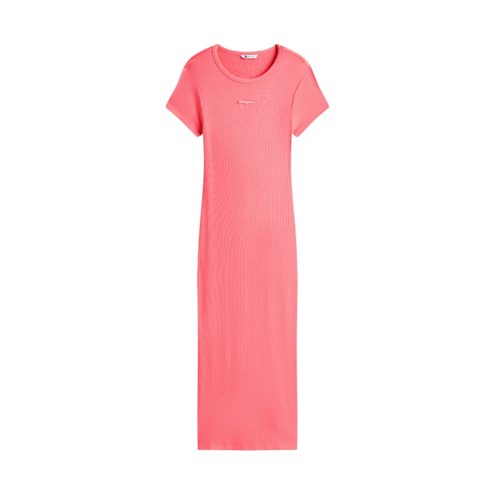 Tommy Jeans Women's Pink Midi Dresses, M, Dress
