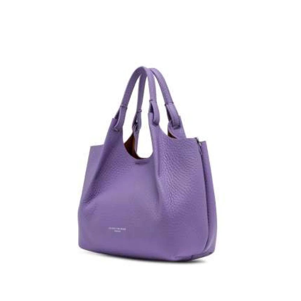 Gianni Chiarini Middelgrote tas van graanleer Purple Dames