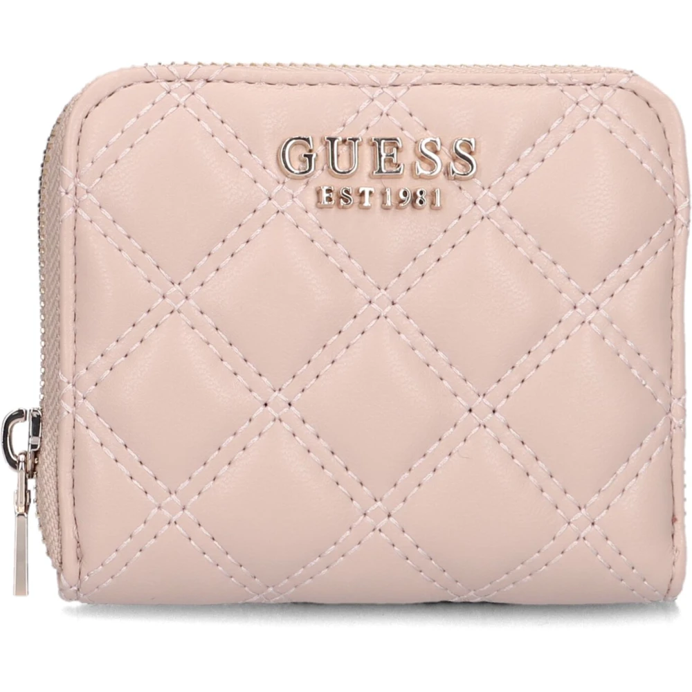 Guess Elegante Giully Zip Around Portemonnee Beige Dames